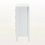 Commode à 4 tiroirs en métal doré à finition blanche Harbor, H 40,35 po x l 31,32 po x P 15,43 po