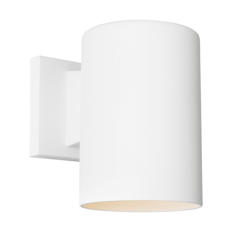 Sean Lavin Outdoor Cylinders Outdoor Fixture In Outdoor Textured White Finish With Outdoor Textured White Shade, 1 Light