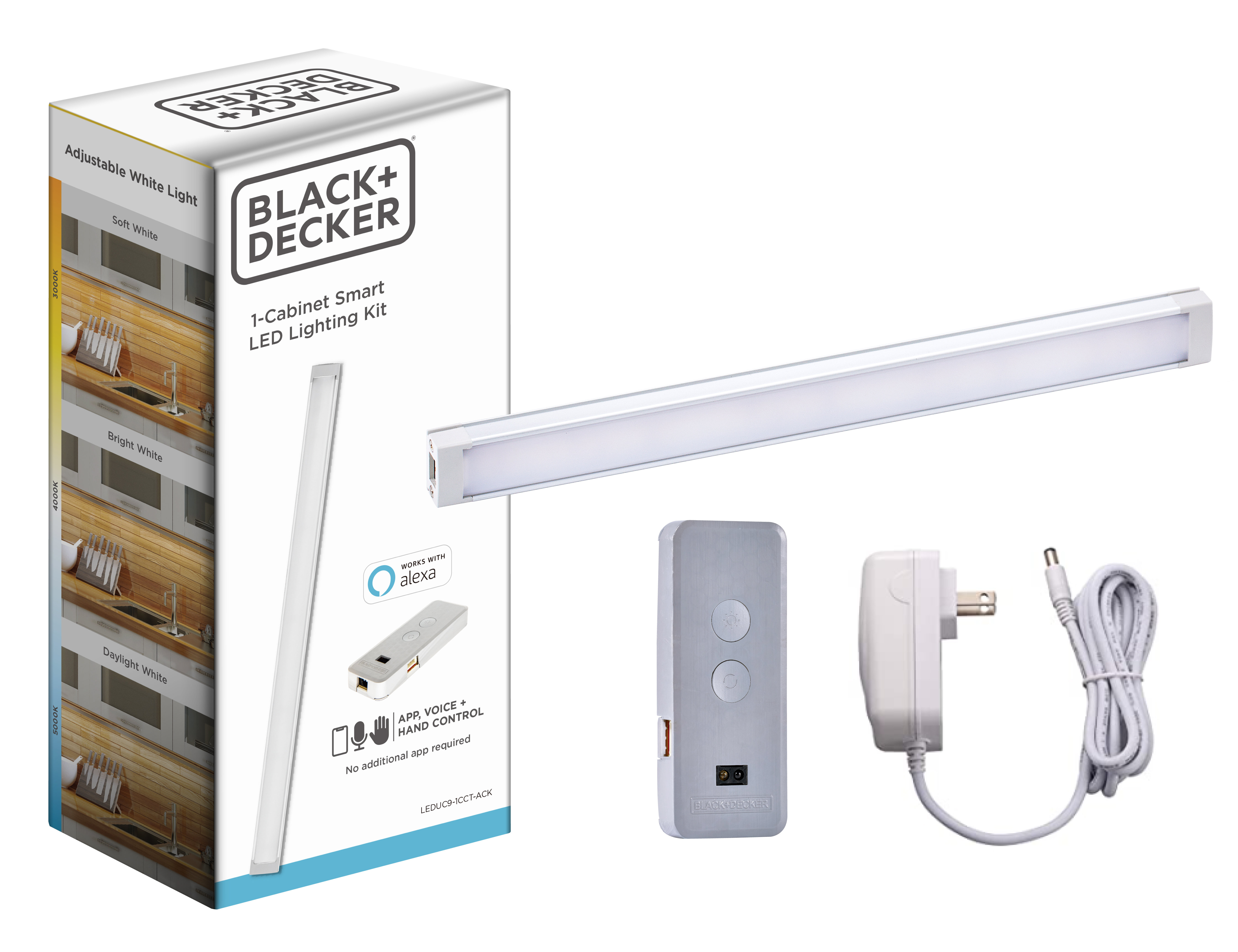 BLACK+DECKER 9 in. LED Warm White 2-Bar Rechargeable Under Cabinet
