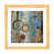 Toile avec cadre en bois beige