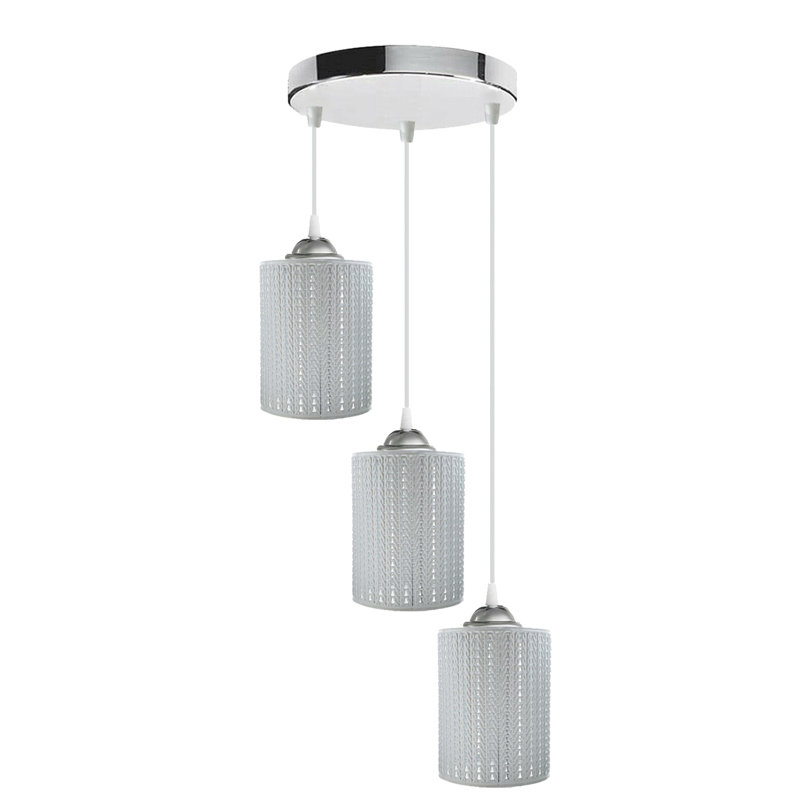 Crudden 3 - Light White Cluster Pendant