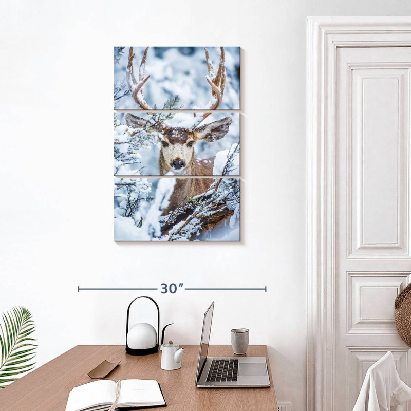 Brampt Winter Mule Deer, 32" H x 20" W