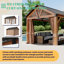 Galvanized Steel Roof Gazebo with Curtains and Ceiling Hook