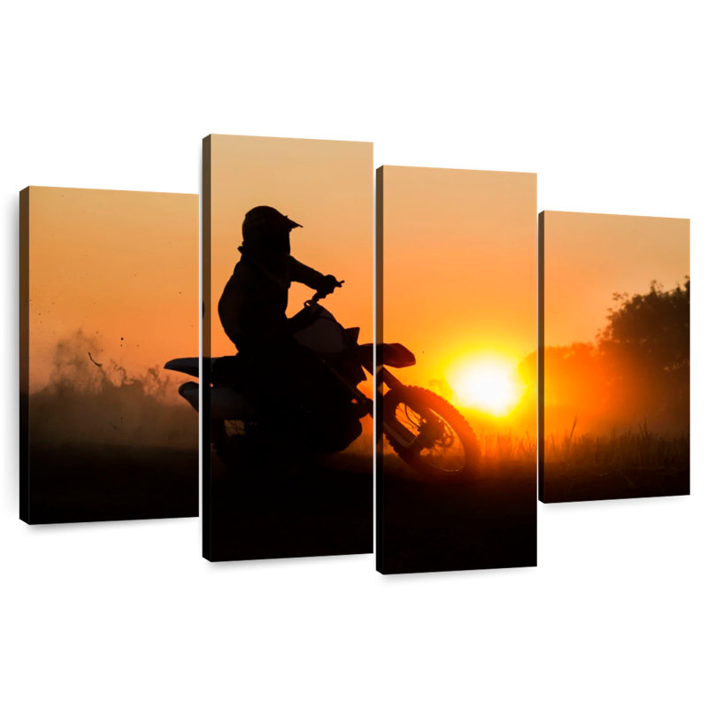 Sireci Motocross Sunset Ride, 48" H x 75" W