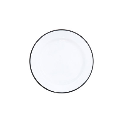 Crow Canyon Enamelware Vintage Flat Salad Plates (Set of 4)