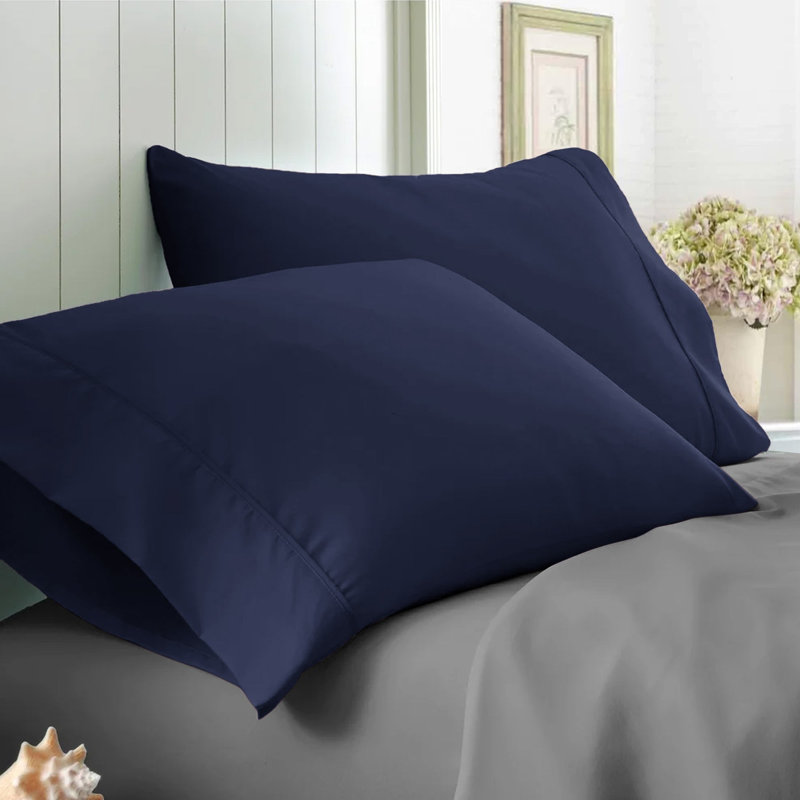 Microfiber Pillowcase 2-Pack Soft Bedding, Navy