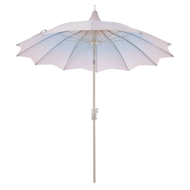 Parasol d'extérieur inclinable 108 po Kaia, Bleu dégradé, sans lumière DEL