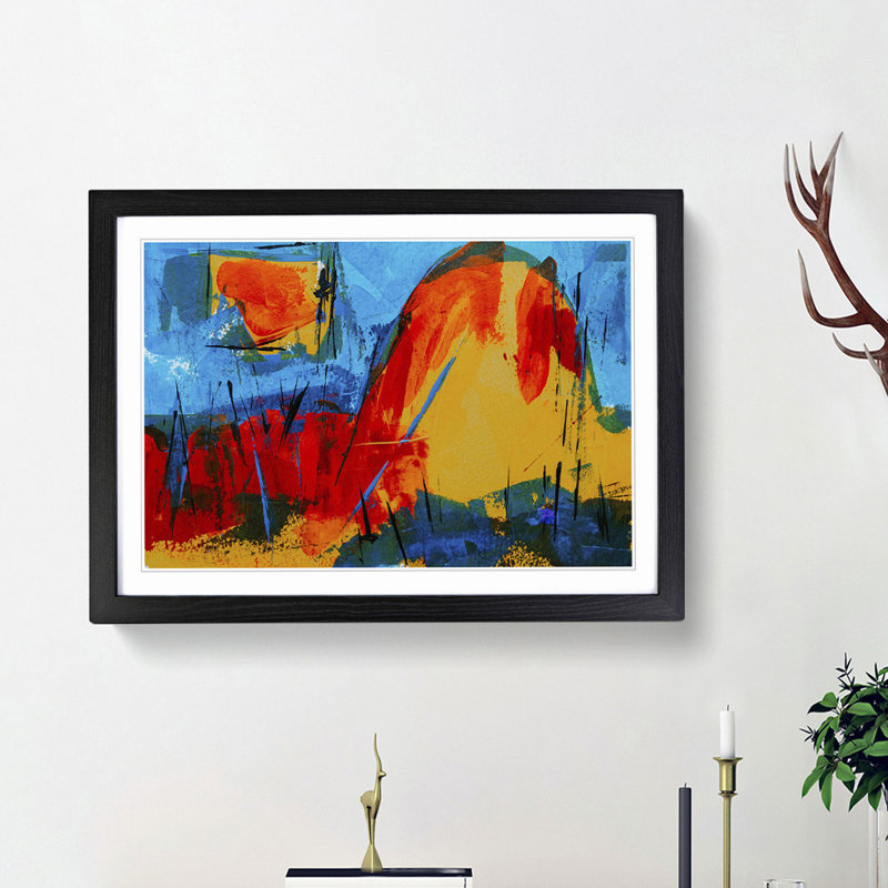 Abstract Vol.40 by S.Johnson - Framed Print, 27cm H x 36cm W x 2cm D, Black Framed