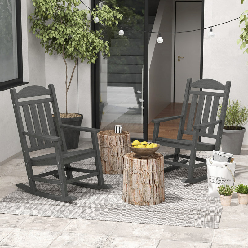 Chaise berçante d'extérieur 2 pièces