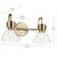Éclairage pour salle de bain 2 lumières 19,25 po avec verre transparent-108202004