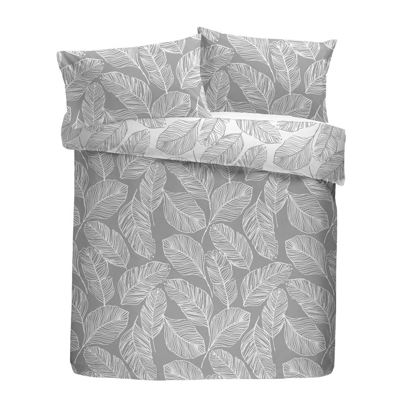 Matteo Polyester Floral Duvet Cover Set with Pillowcases Included, Green, Super King - 2 Standard Pillowcases