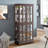 Curio Display Cabinet With Glass Doors, E26 Bulb Included-1716453933