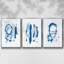 «Blue Breeze IV», ensemble de 3 reproductions de photos sur toiles-205355995-205355992