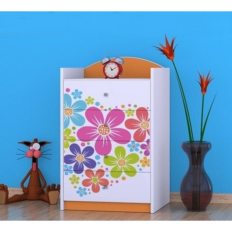 Noland Kids 4 - Drawer Chest, Orange