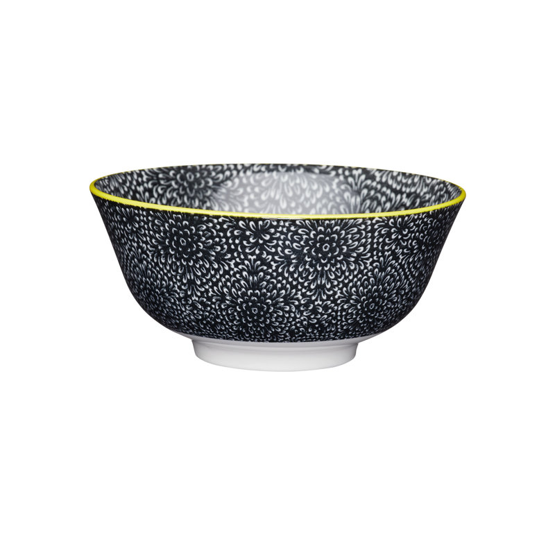 500ml Glazed Stoneware Floral Soup Bowl