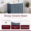 Armoire de meuble-lavabo sur pied 36 po avec lavabo en céramique 36 po - 3 tiroirs, portes à fermeture douce-369273316-369273314