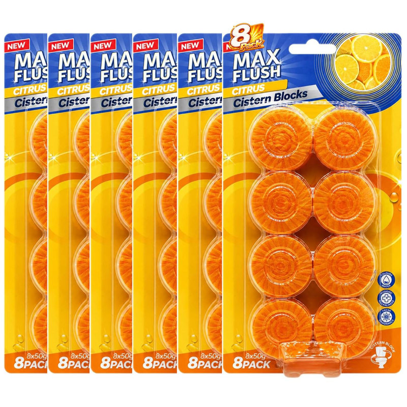 Toilet Cistern Blocks Multiple Fragrance Toilet Freshener Tablet 50G Automatic Toilet Care And Flush Colouring Block Pine Pack Of 6