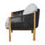Fauteuil club d'extérieur en bois-2099143174