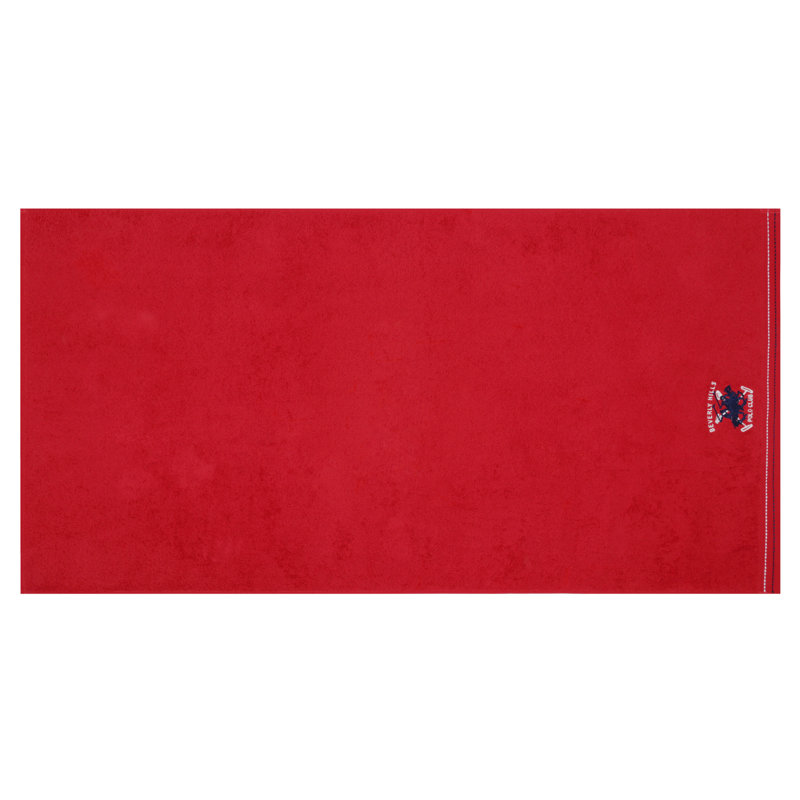 Ensemble de 2 serviettes de bain 100% coton, Rouge