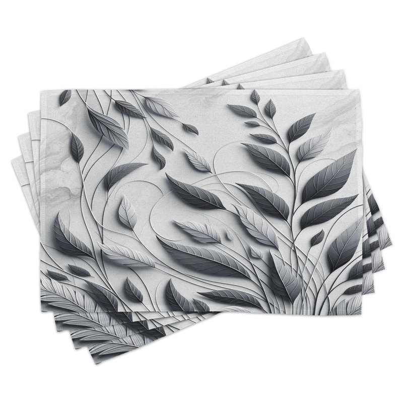 Ensemble de 4 napperons gris Ambesonne