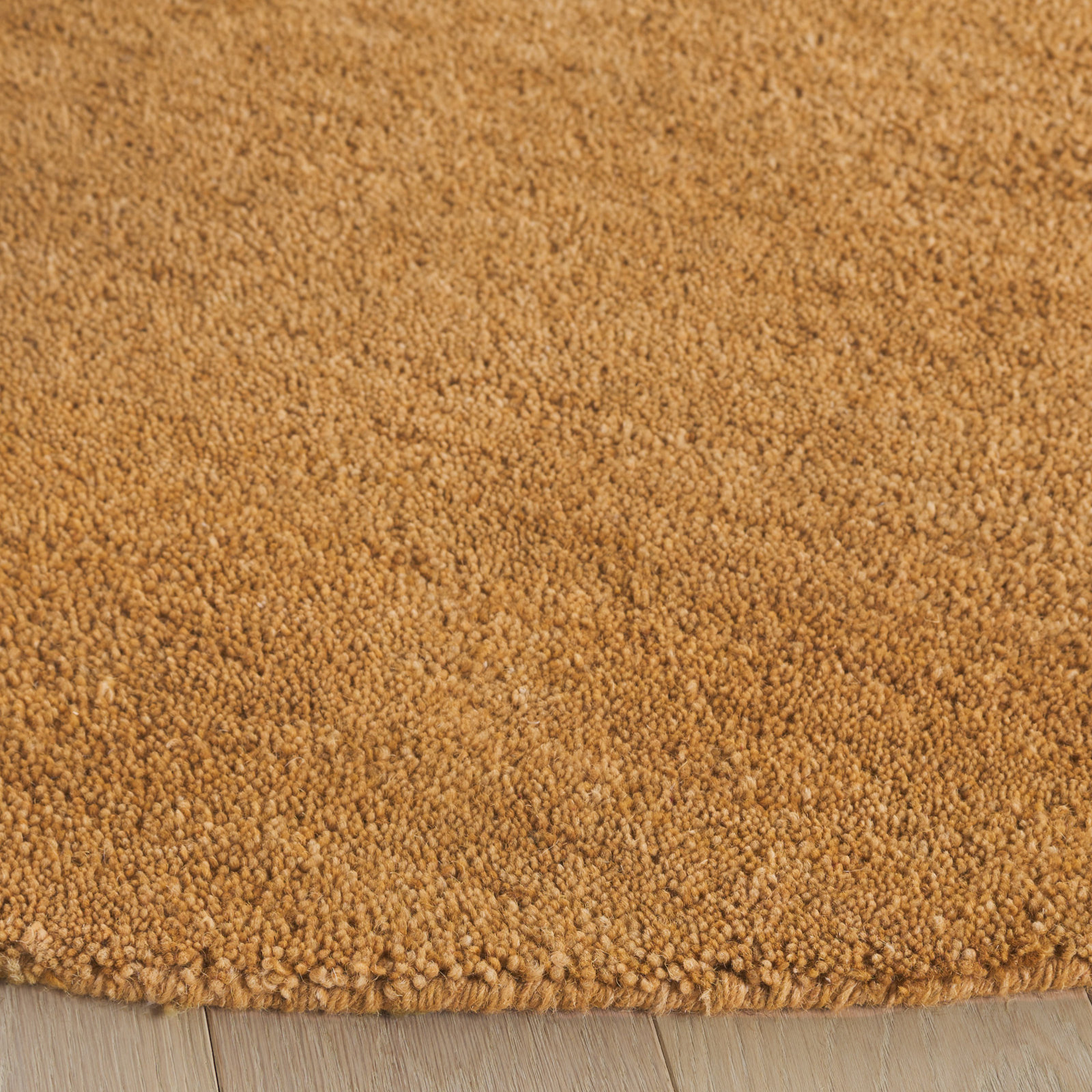 Racheal Gold Hand-Woven Rug, Round 6'