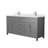 Beckett 66" Freestanding Double Bathroom Vanity with Cultured Marble Top-52605360-52605361-61131541
