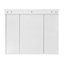 Armoire à pharmacie murale l 35 po x H 28,7 po avec tablettes réglables, rangement en bois massif blanc et panneau de fibres à densité moyenne avec miroir