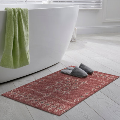 Anberlynn Chenille Washable Southwestern Rug