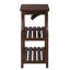 Table d'appoint avec prises électriques et tablettes - Bois rectangulaire pour le salon principal H 24,5 po x l 19,5 po x P 15,5 po
