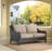 Serta Tahoe Outdoor Loveseat, Brown Wicker