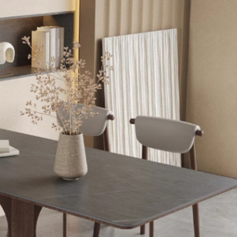 Small Barbarian Waist Solid Wood Dining Table, 29.52”H x 62.99”L x 31.49”W