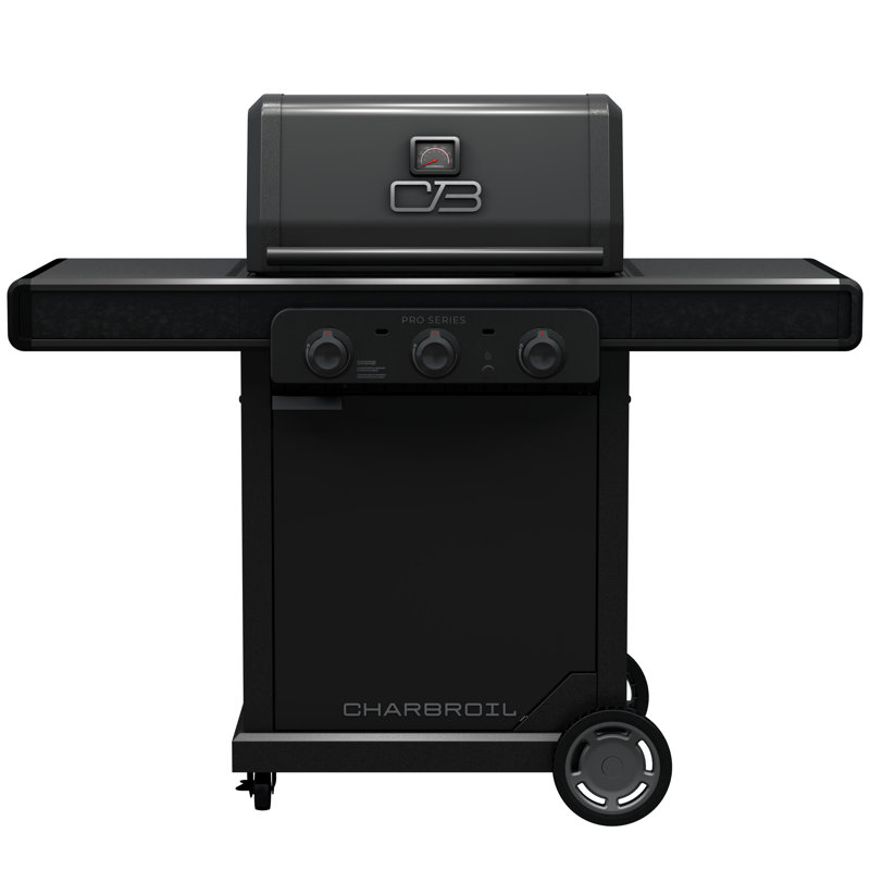 Charbroil Pro Series 3-Burner Infrared Propane Gas Grill, Matte Black