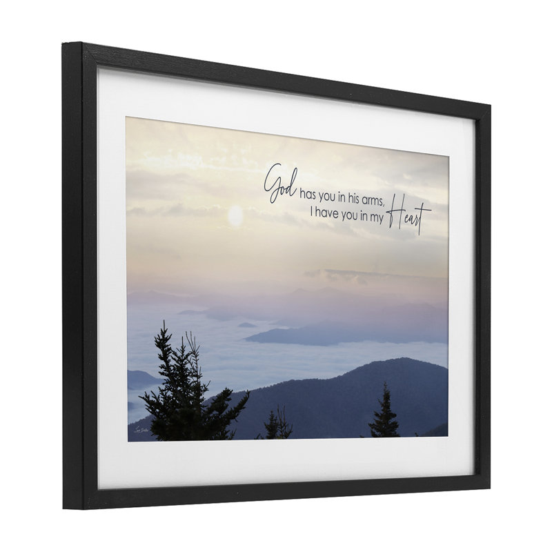 «In My Heart Geuil», reproduction sous verre encadrée, design par Lori Deiter, H 17 po x l 23 po, Cadre noir minuit