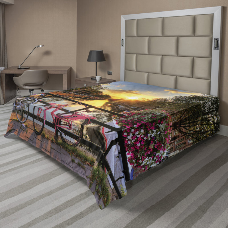Microfiber No Pattern And Not Solid Color Flat Sheet, King Flat Sheet
