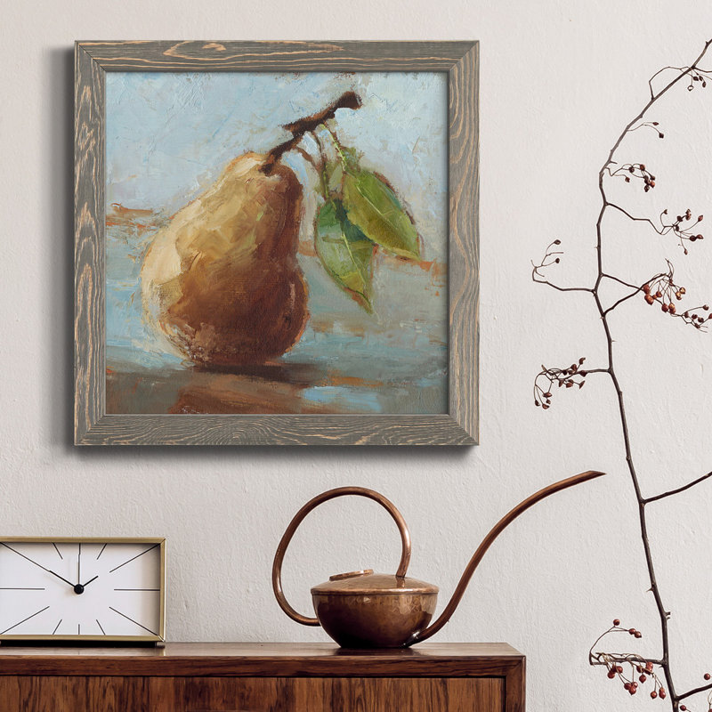 Impressionist Fruit Study II - Toile encadrée de qualité supérieure - prête à être accrochée, Encadré gris