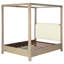Flores Canopy Bed with Upholstered Headboard