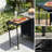 72.4-Inch Large BBQ Table With Metal Structure Compatible With Multiple Grills, Featuring A Folding Preparation Table And Adjustable Shelves.