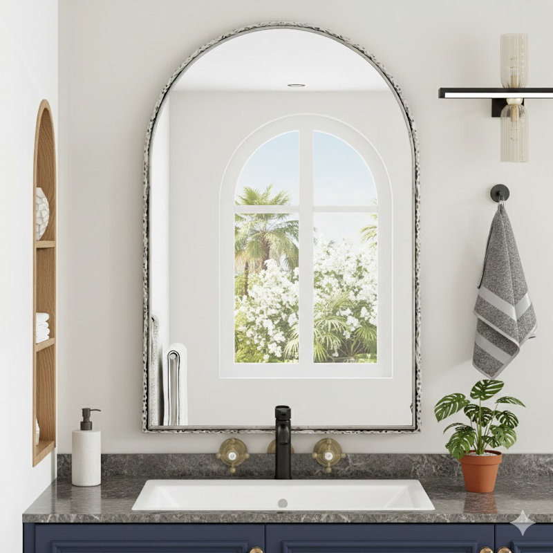 Arched Mirror,Wall Mirror For Bathroom,Vanity Mirror