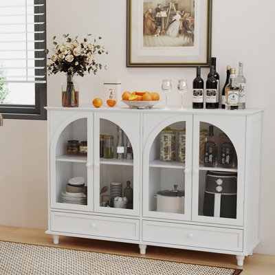 54'' W Kitchen Sideboard With 2 Wide Drawers
