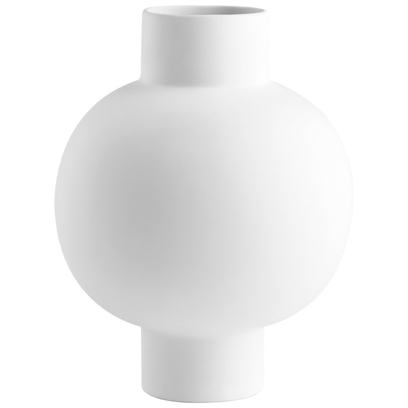 Libra Ceramic / Porcelain Table Vase, 14.5'' H x 11.5'' W x 11.5'' D