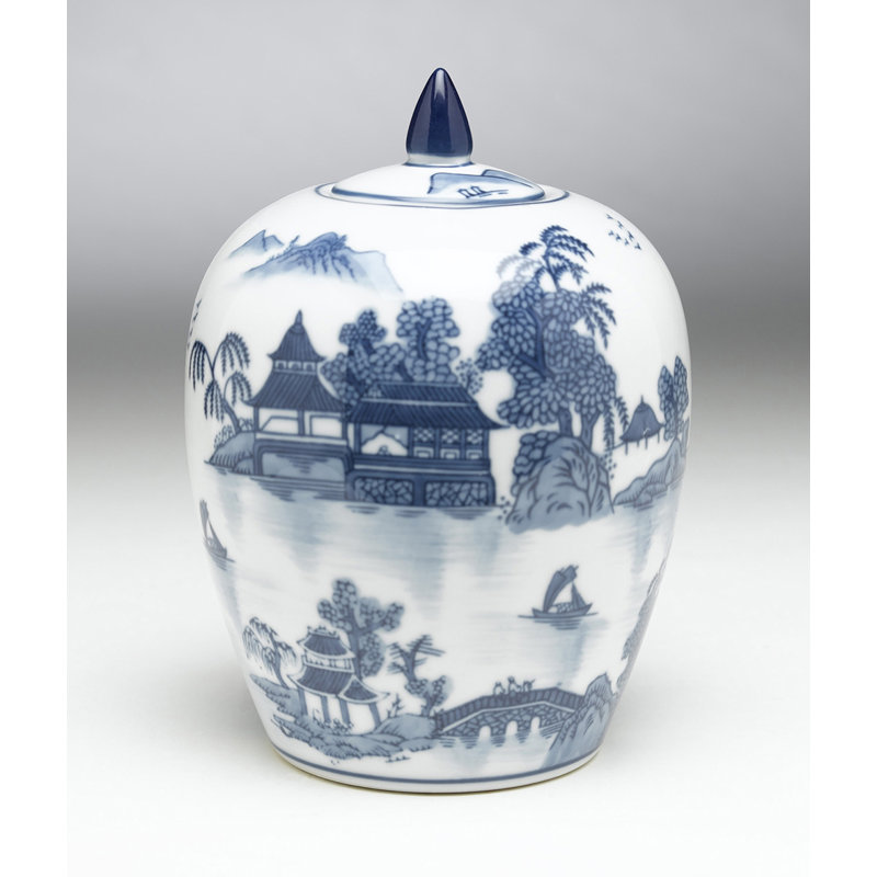 Pagoda Ginger Decorative Jar
