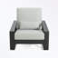 Méridienne en aluminium avec coussin et coussin moelleux-1705329747