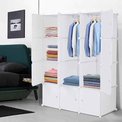 Hults 12 Door Plastic Wardrobe