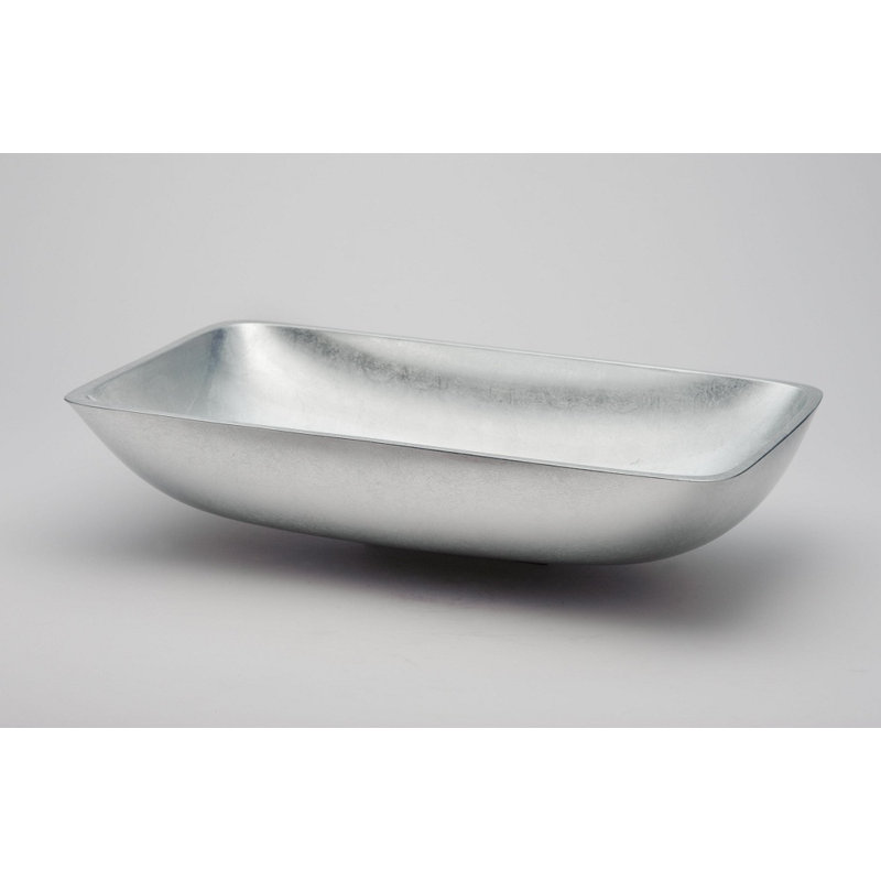 Vetro Freddo 20.5'' L Bathroom Sink, Silver Leaf