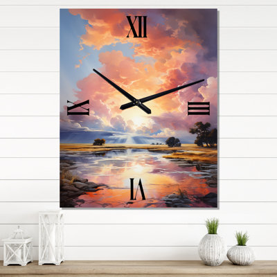 Eudosia - Horloge murale surdimensionnée Sky