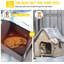 Niche pour chien d'extérieur avec cadre en métal, chenil isolé pour petits et moyens chiens, grand abri pour chien résistant aux intempéries de 45 po-438335965-438335966