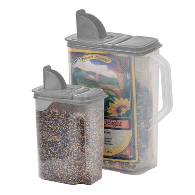 Buddeez Bird Seed Storage Dispensers, Set Of 2