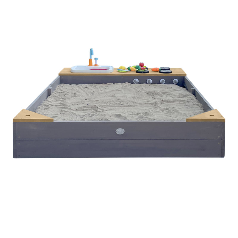 AXI 115cm x 218cm Plastic Square Sandbox with Cover