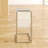 Flannagan Accent Table, C-shaped, End, Side, Snack, Living Room, Bedroom, Metal, Pu Leather Look, Chrome