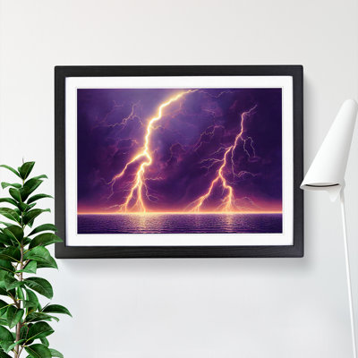XH1022-6654X Painted Lightning Storm Vol.4 - Single Picture Frame Painting